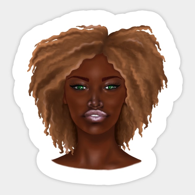 Uptown Beauty - Fierce Strong Woman Sticker by pbDazzler23